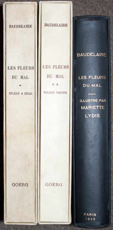 Appraisal: Fine Press Illustrated Two Editions of Charles Baudelaire ''Les Fleurs