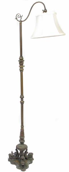 Appraisal: An Empire style patinated bronze floor lamp height ft in