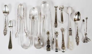 Appraisal: GROUP OF AMERICAN STERLING SILVER FLATWARE ITEMS GROUP OF MOSTLY