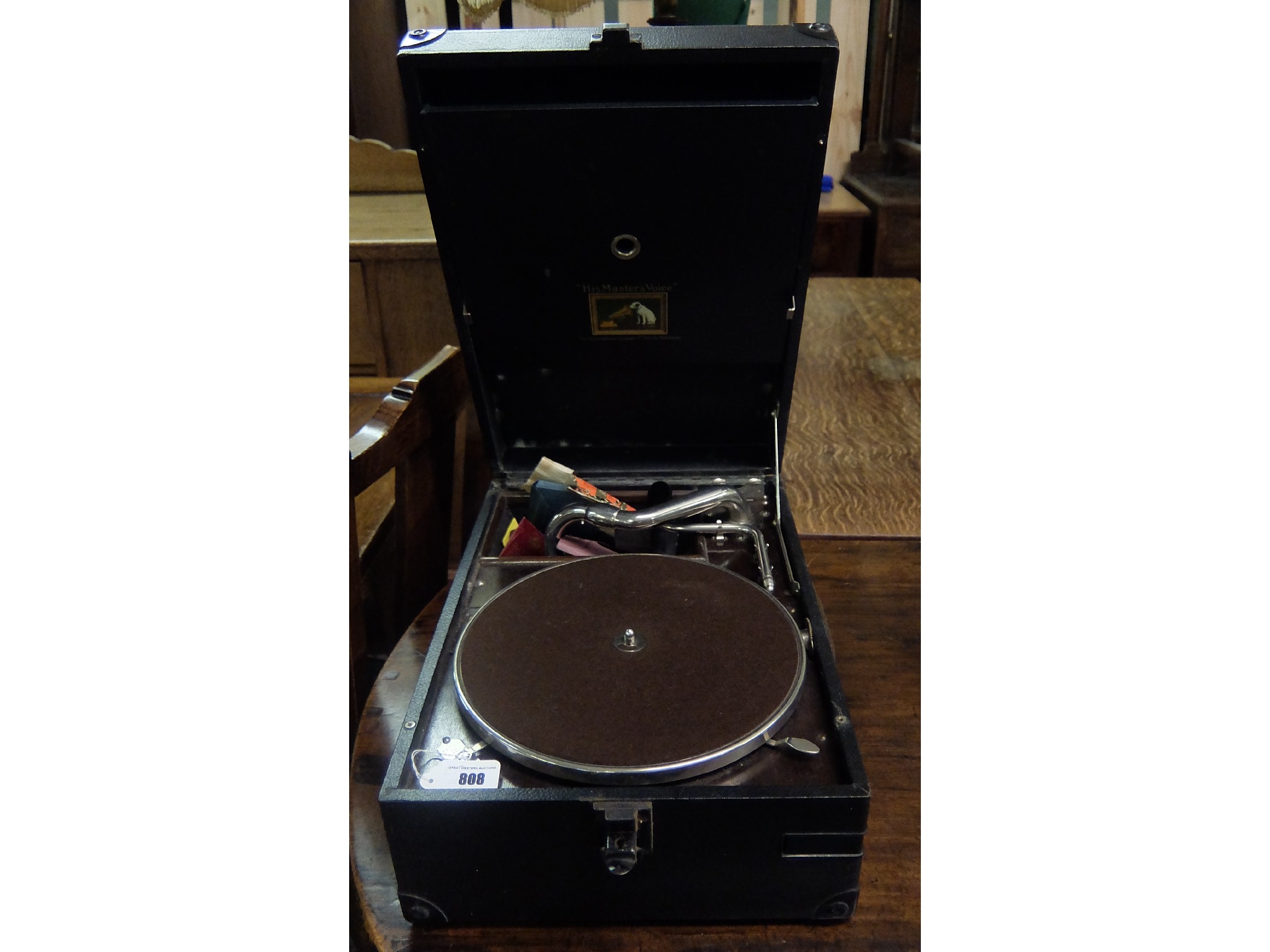 Appraisal: H M V portable gramophone