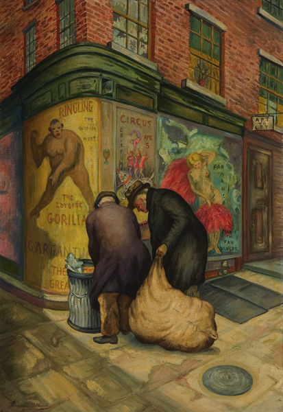 Appraisal: ATTARDI THOMAS American b ''The Rag Pickers'' oil on canvas