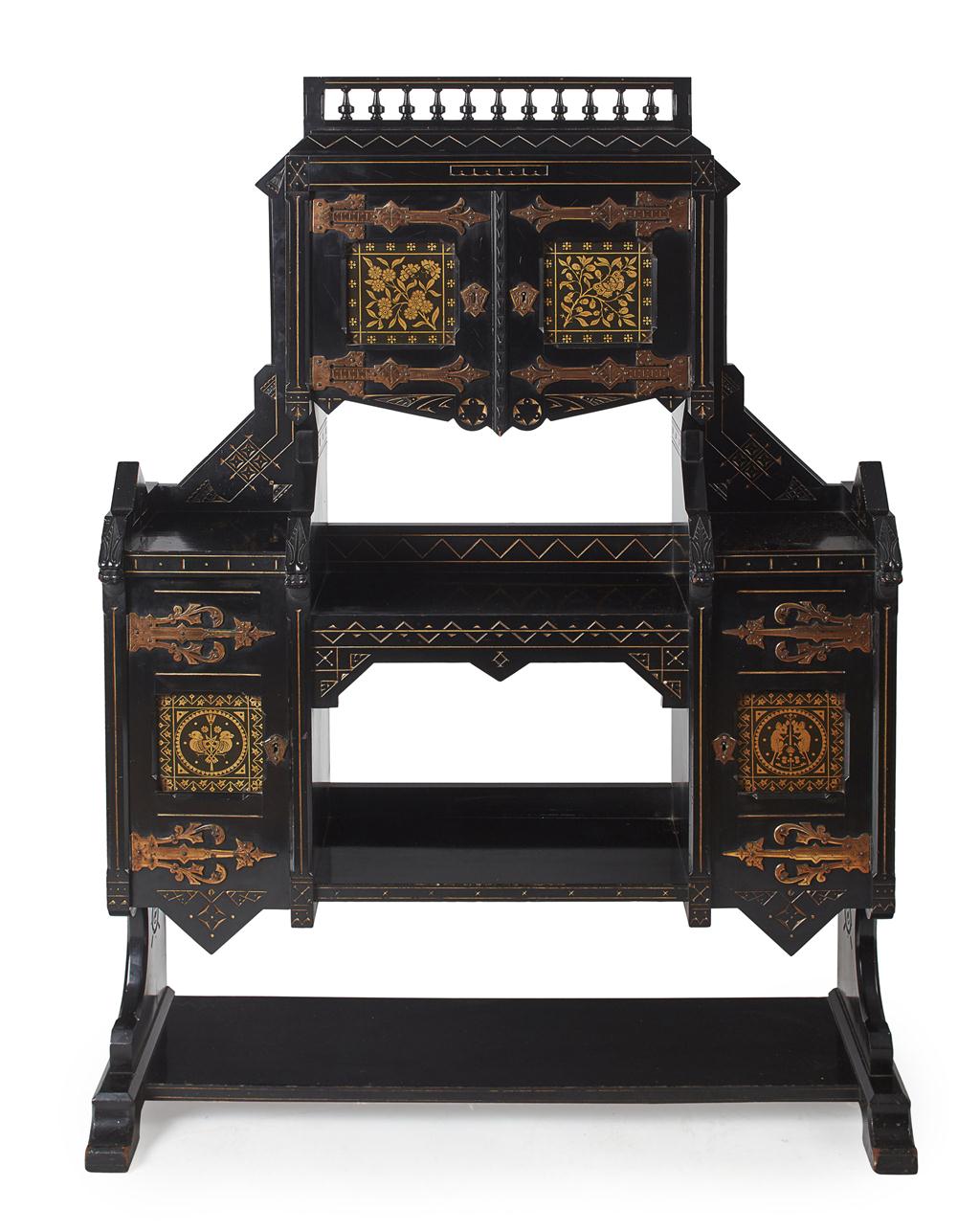 Appraisal: KIMBEL AND CABUS NEW YORK AESTHETIC MOVEMENT EBONISED CHERRY SIDE