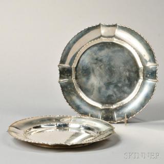 Appraisal: Two Tiffany Co Marquise Pattern Sterling Silver Dishes New York