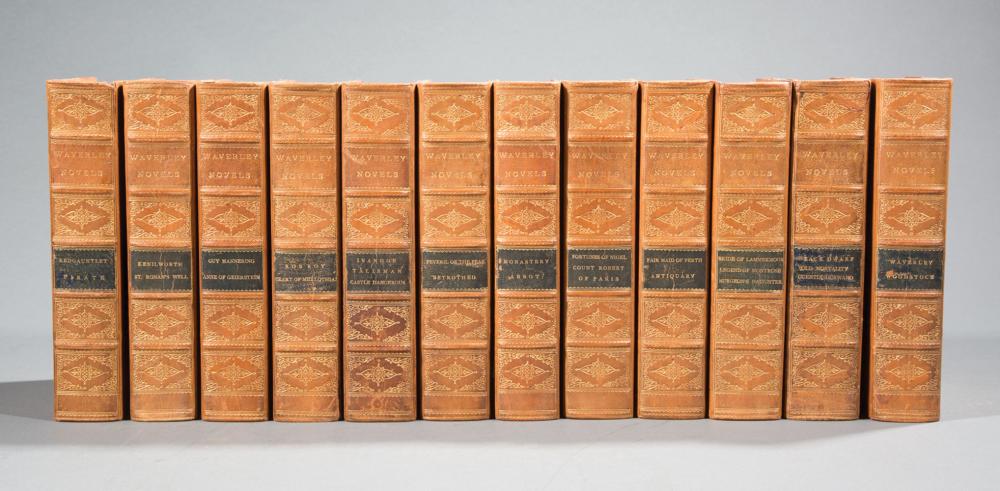 Appraisal: Leather Bindings Waverly Novels th c volumes gilt tooled