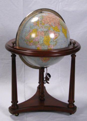 Appraisal: Vintage Lighted Globe with Stand floor standing mid late twentieth