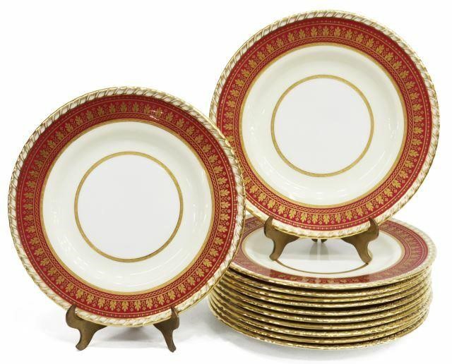 Appraisal: lot of English parcel gilt bone china porcelain plates Minton