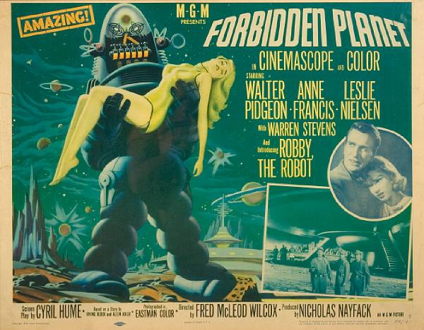 Appraisal: Forbidden Planet MGM half-sheet condition B there is slight wrinkling