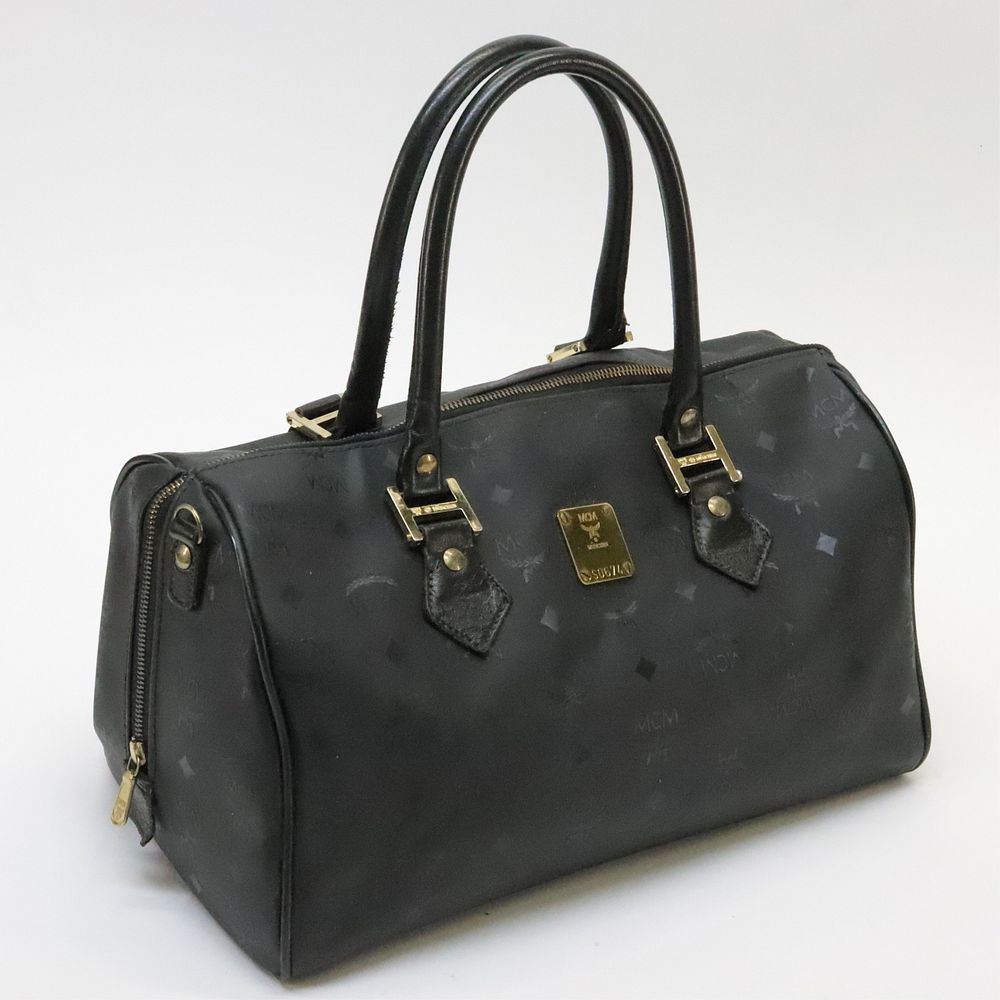 Appraisal: MCM Boston Bag A vintage MCM black Boston bag Black