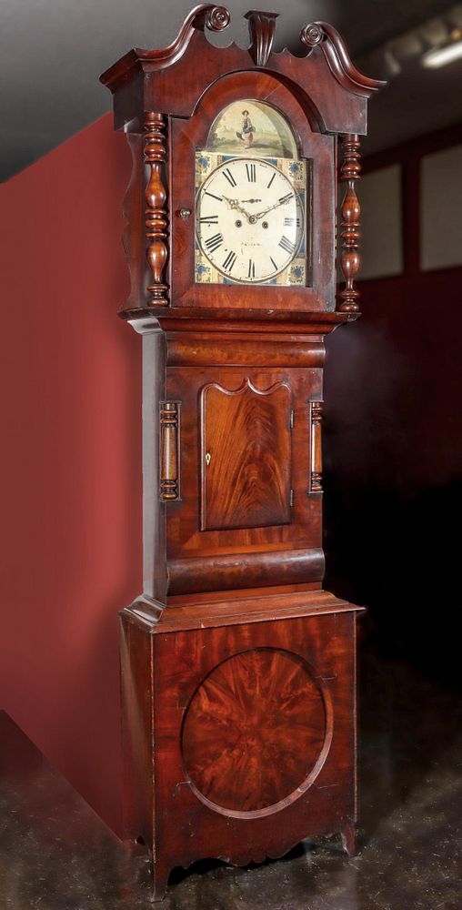 Appraisal: AN EARLY TH C GEORGIAN MAHOGANY YORKSHIRE TALL CLOCK The