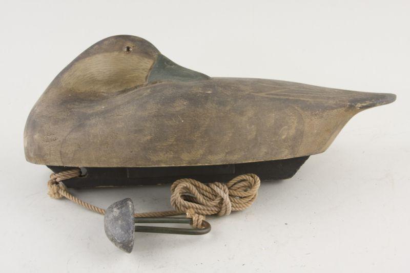 Appraisal: Preening Back Duck Wild Fowler Decoy Factory excellent original condition