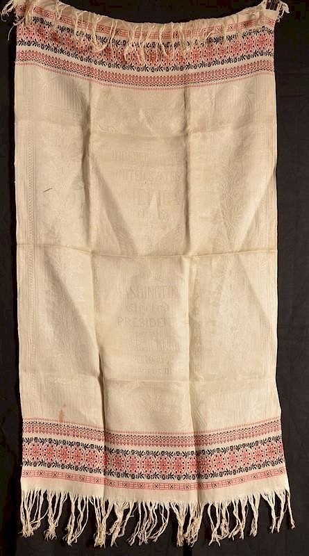 Appraisal: Patriotic Linen and Needlework Towel Patriotic Linen and Needlework Towel