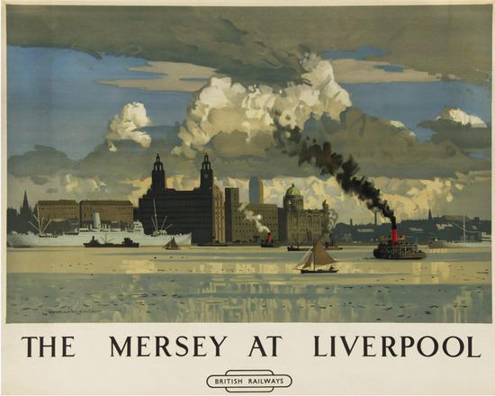 Appraisal: WILKINSON Norman PRI THE MERSEY AT LIVERPOOL British Railways lithograph