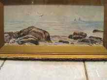 Appraisal: A watercolour seascape signed and dated bottom right ''A M