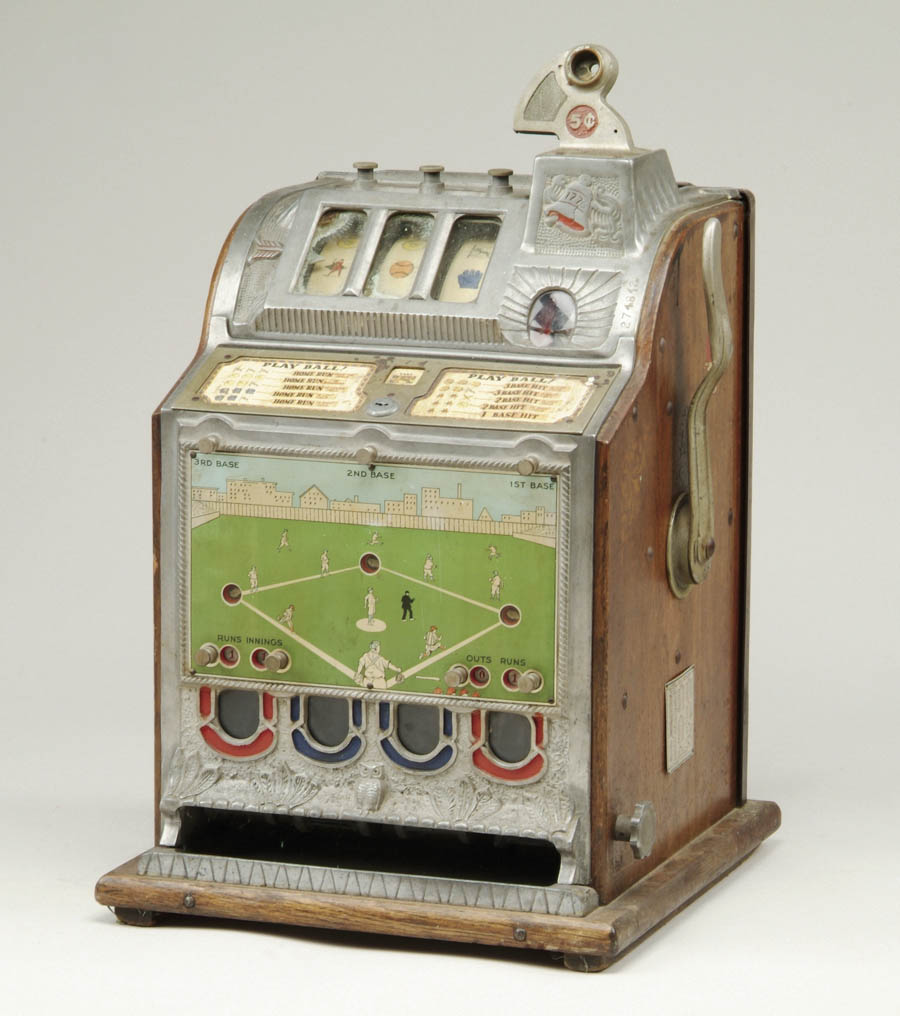 Appraisal: MILLS BASEBALL SLOT MACHINE Highly sought after Mills Novelty Co