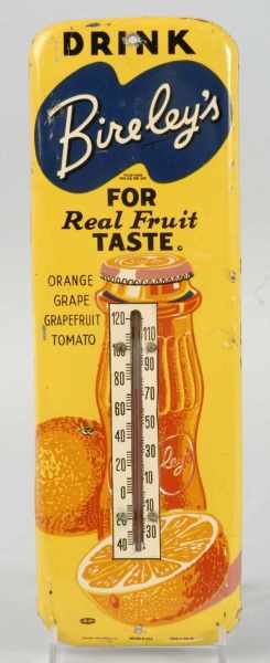 Appraisal: Tin Drink Bire-Ley's Juice Thermometer Description Nice graphics Condition Excellent