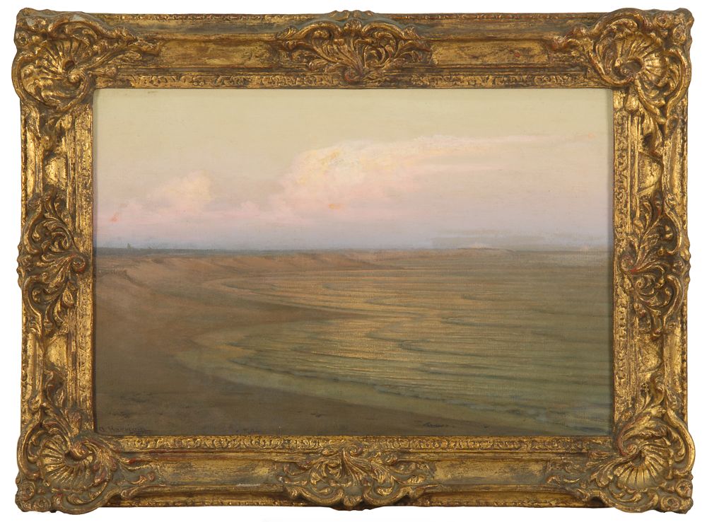 Appraisal: ALEXANDER HARRISONAmerican - Sunset over the bay Signed lower left