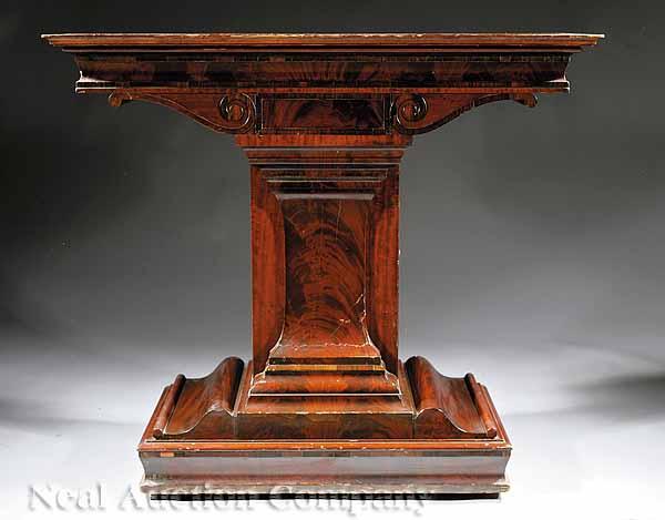 Appraisal: An American Classical Mahogany and Rosewood Pedestal Cabinet c Philadelphia