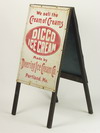 Appraisal: SANDWICH BOARD - Double sided embossed two color tin litho