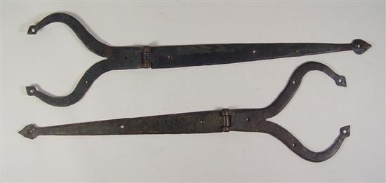 Appraisal: One Pair th Century Hinges Hand wrought