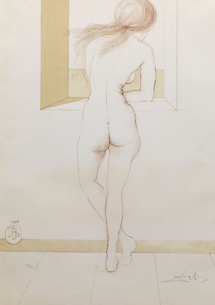 Appraisal: SALVADOR DALI SPANISH - x 'Nu a la Fenetre Nude