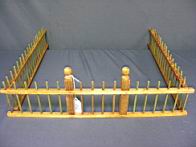 Appraisal: DOLL HOUSE FENCE This is a wooden fence for a