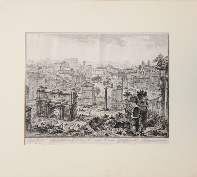 Appraisal: GIOVANNI BATTISTA PIRANESI - VEDUTA DI CAMPO VACCINO FROM VEDUTE