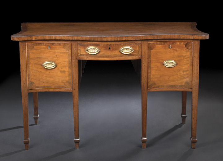 Appraisal: Good George III Mahogany Sideboard early th century the banded