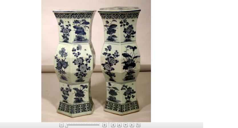 Appraisal: Pair of Chinese Export blue and white porcelain stands th