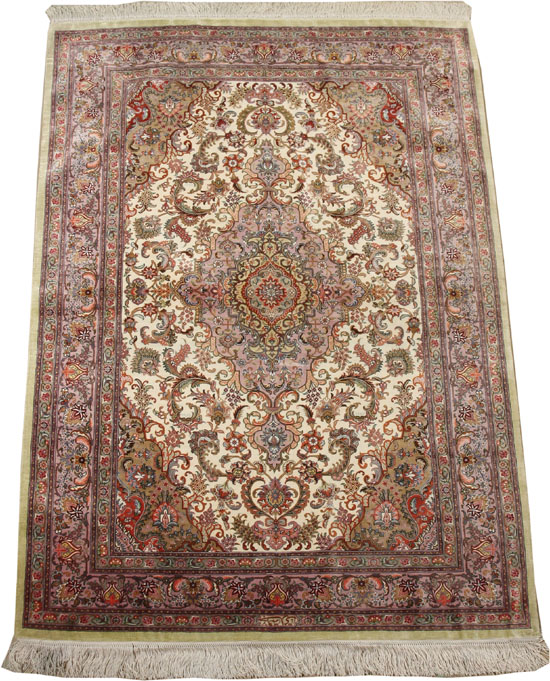 Appraisal: Lot Property of Various Owners Qum Silk Rug Third Quarter