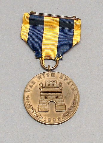 Appraisal: United States Army issued War with Spain campaign medal with