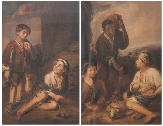 Appraisal: AFTER BARTOLOME ESTEBAN MURILLO Spanish - TWO SPANISH PEASANT BOYS