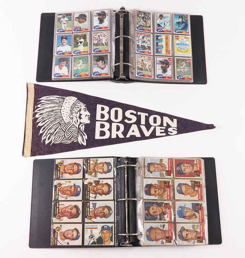 Appraisal: COLLECTION OF VINTAGE BOSTON BRAVES RED SOX BASEBALL CARDS With