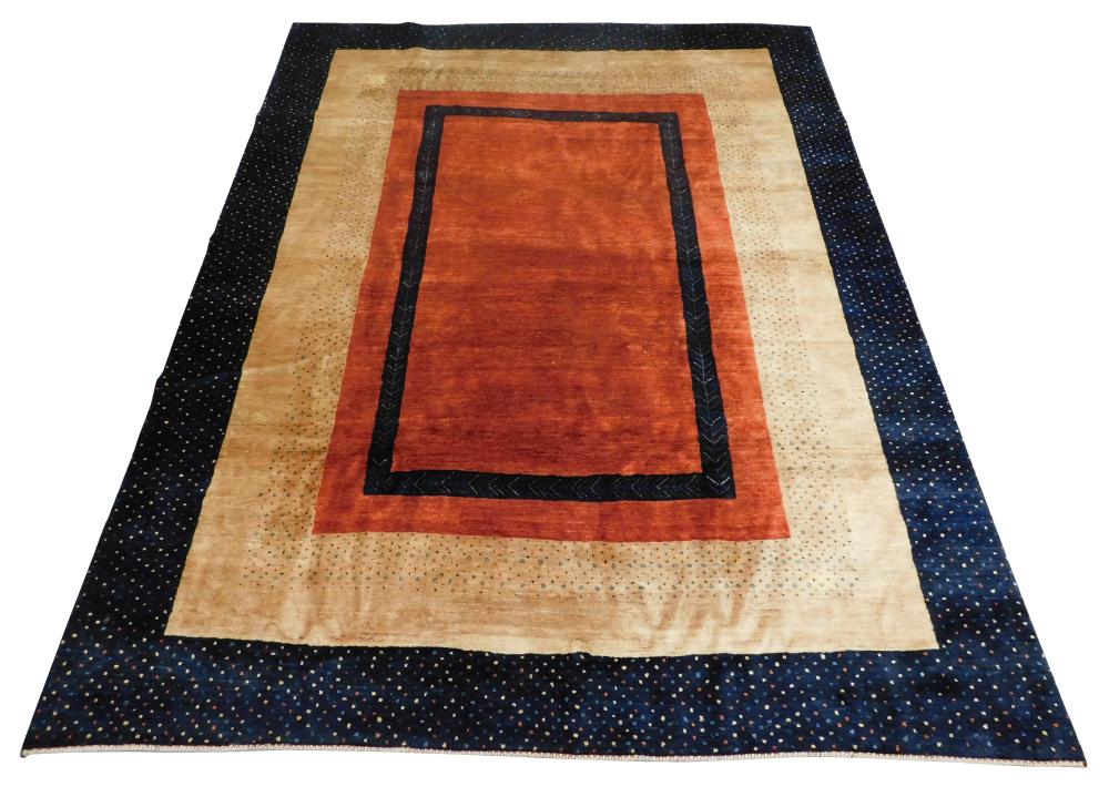 Appraisal: RUG Modern Persian Gabbeh carpet ' x ' hand-made wool