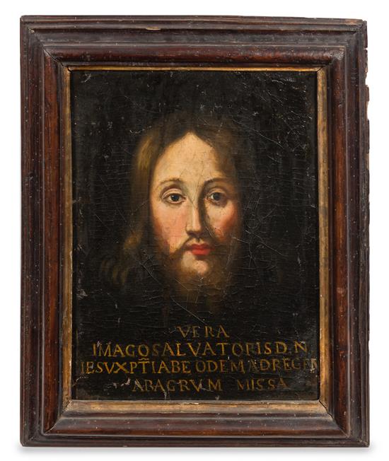 Appraisal: Sale Lot Neapolitan School th Century Head of Christ oil