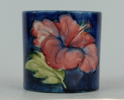 Appraisal: Moorcroft small toothpick holder decorated in the hibiscus design height