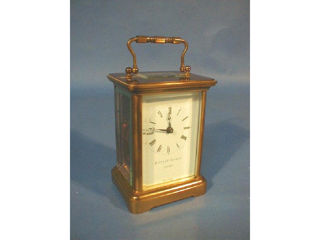 Appraisal: A Matthew Norman carriage clock in a gilt metal case