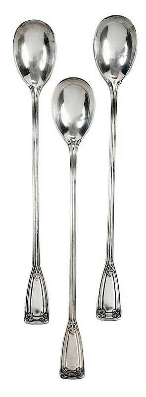 Appraisal: Tiffany St Dunstan Sterling Ice Tea Spoons American - all