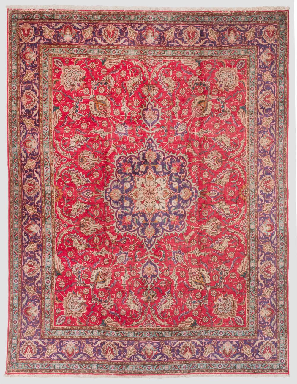 Appraisal: TABRIZ RUG X LAST HALF OF THE TH CENTURYTABRIZ RUG