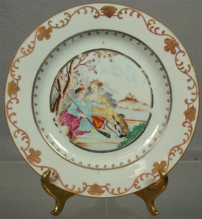 Appraisal: th th c Chinese export porcelain plate western subject Famille