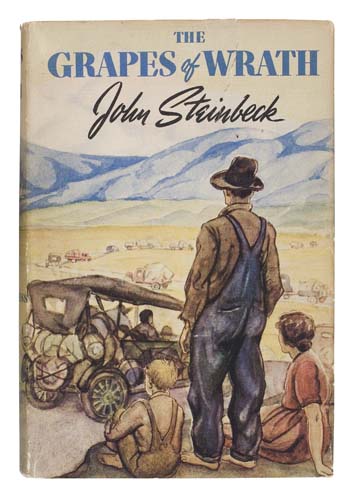 Appraisal: STEINBECK JOHN The Grapes of Wrath vo original linen pictorially