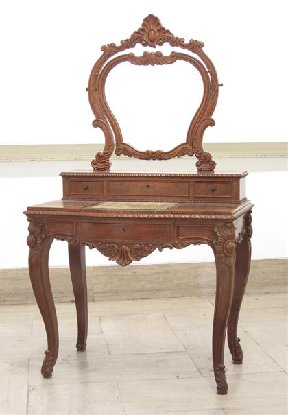 Appraisal: Victorian mahogany dressing table with mirror late th century With