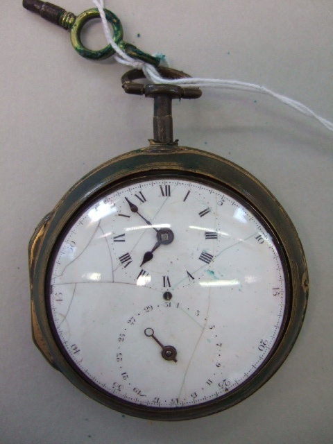 Appraisal: A gentleman's gilt metal cased openfaced pocket watch with a