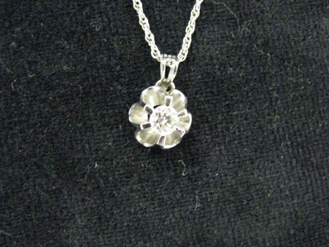 Appraisal: Diamond Pendant round brilliant high grade diamond k white gold