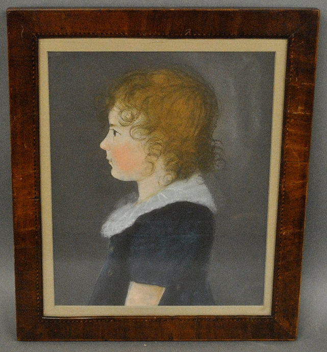 Appraisal: - American pastel portrait of a girl early th c