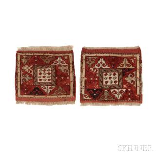 Appraisal: Pair of Melas Bagfaces Western Anatolia c with kilim ends