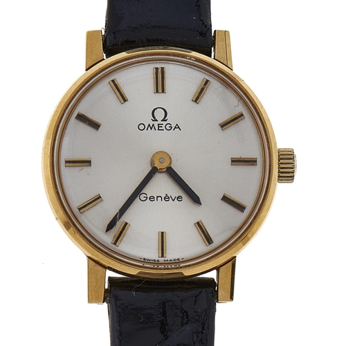 Appraisal: An Omega gold plated lady's wristwatch mm More Information Movement