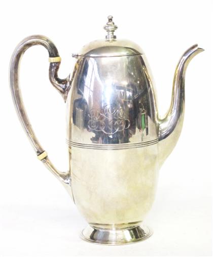 Appraisal: Sterling silver after-dinner coffee pot dominick haff ny th century