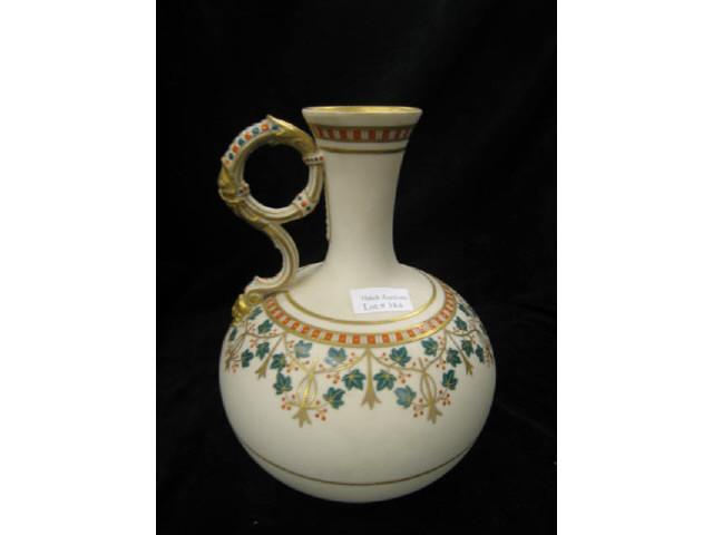 Appraisal: Early Copeland Parian Water Carafe berry vine gold trim