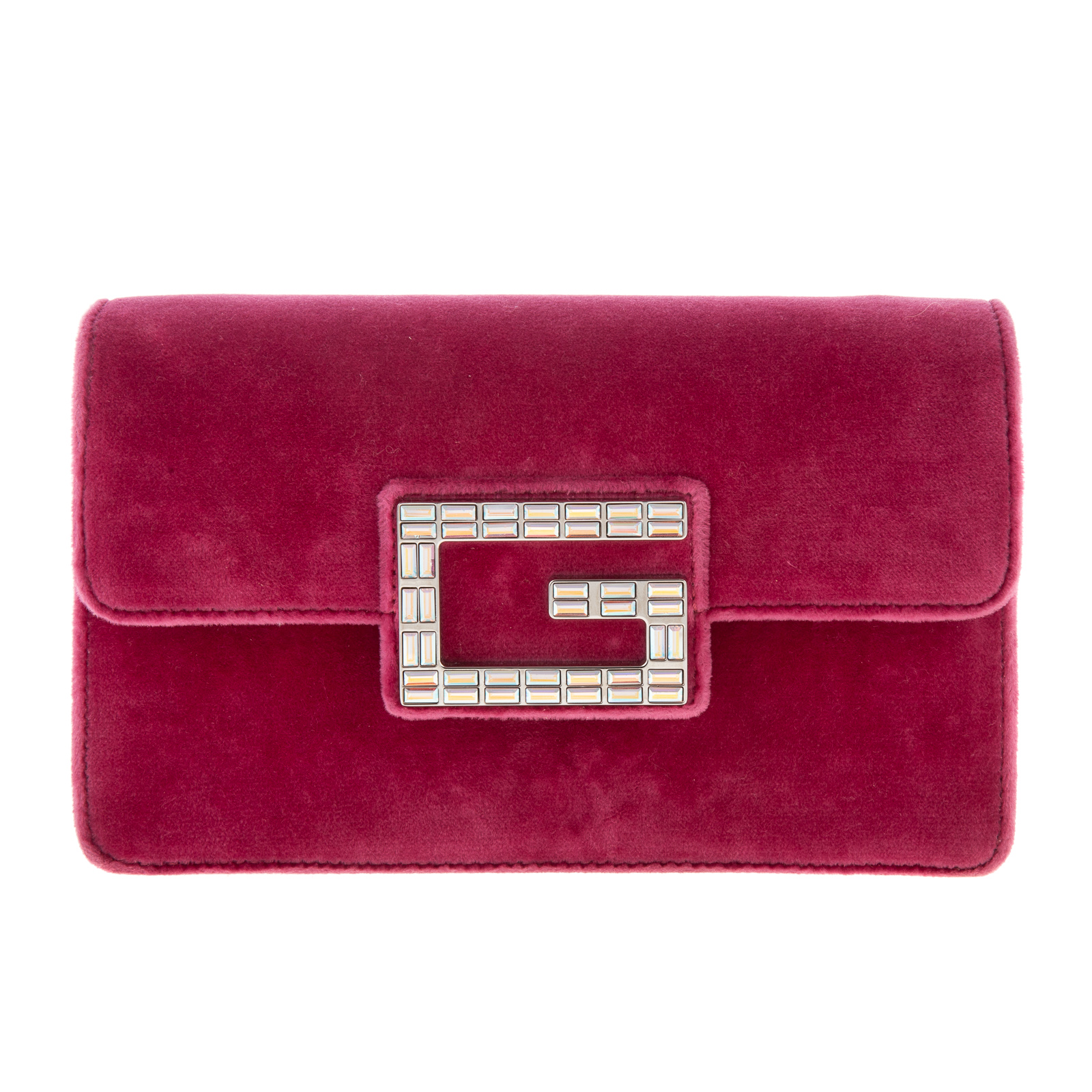 Appraisal: A GUCCI MINI BROADWAY CROSSBODY A pink velvet Gucci Mini