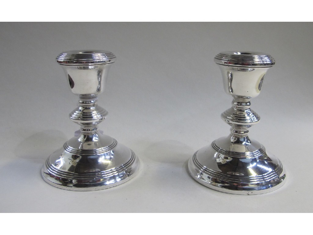 Appraisal: Pair of silver candl